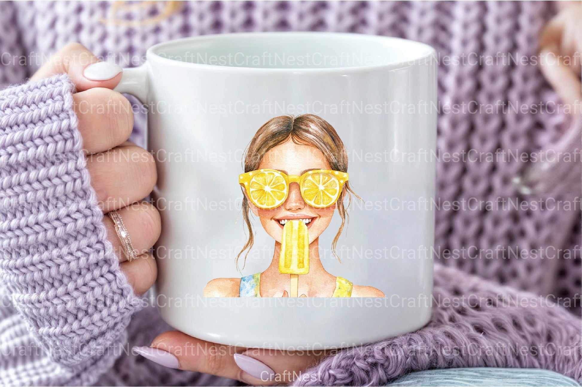 Summer Lemon Woman Clipart Bundle 1 - CraftNest - Digital Crafting and Art