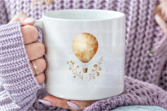 Boho Hot Air Balloons Clipart Bundle - CraftNest - Digital Crafting and Art