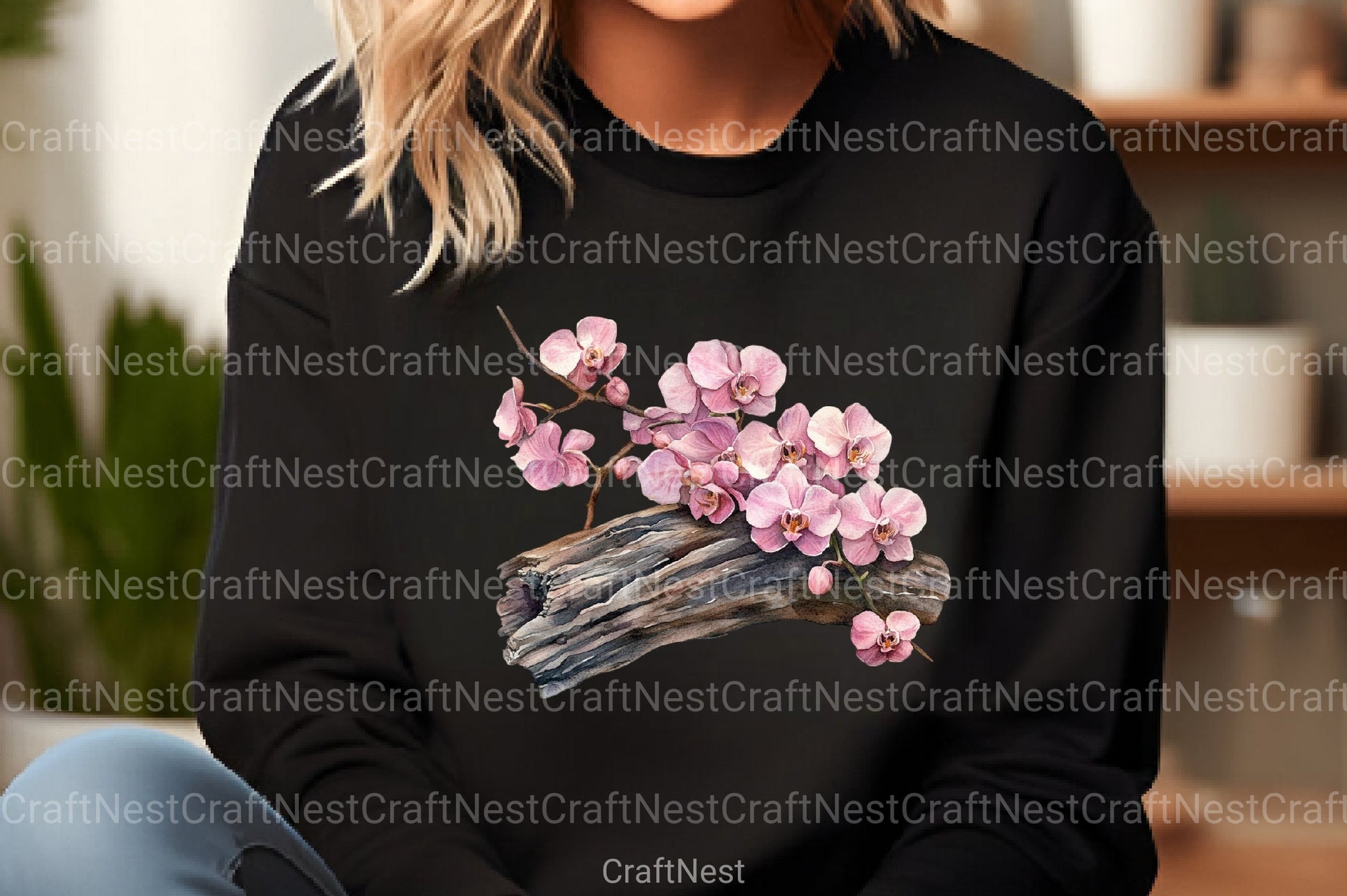 Exclusive Orchid Ikebana on Driftwood Clipart Bundle - CraftNest - Digital Crafting and Art