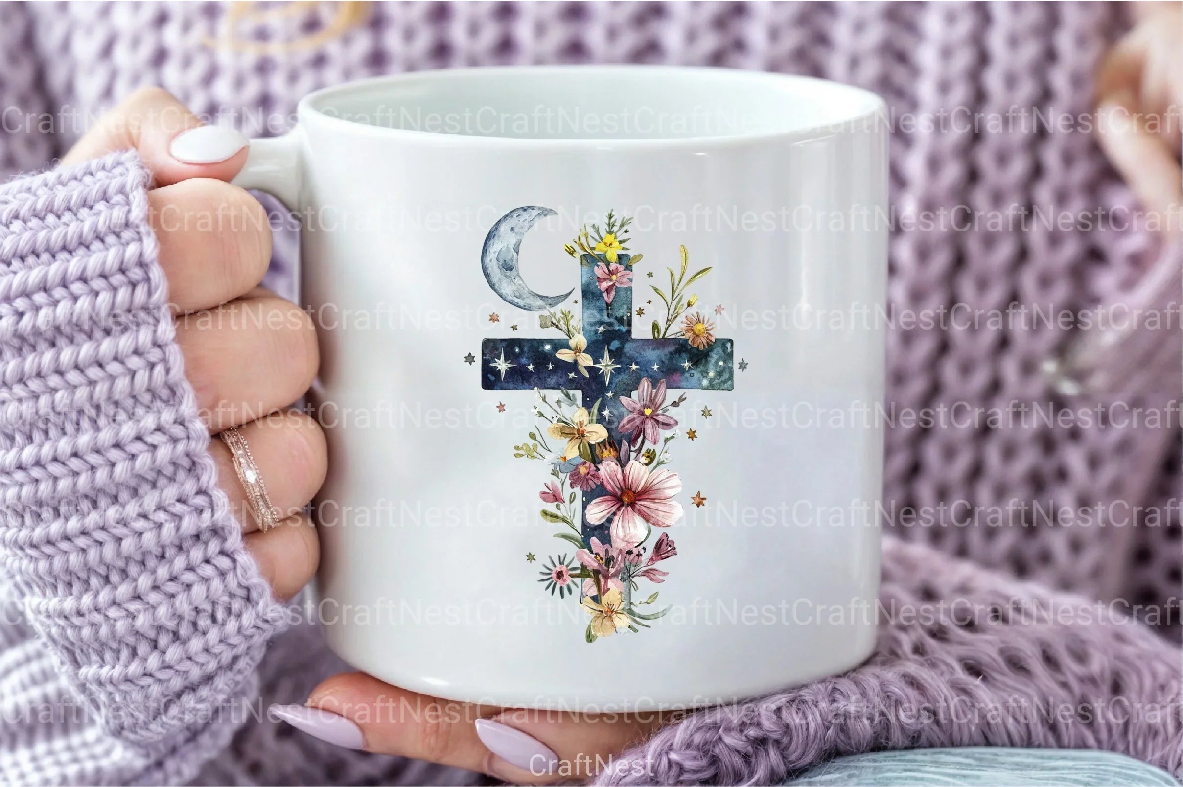 Floral Cross Clipart Bundle - CraftNest - Digital Crafting and Art