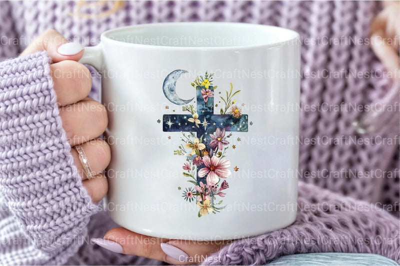 Floral Cross Clipart Bundle - CraftNest - Digital Crafting and Art