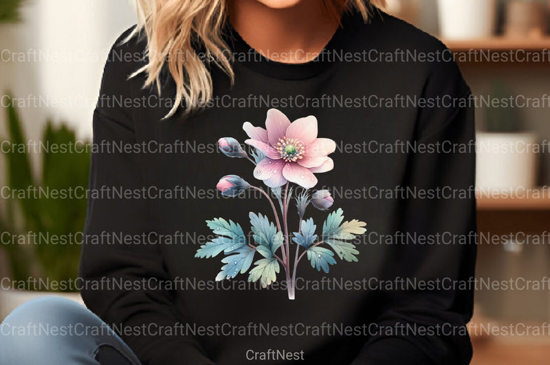 Botanical Forest Wildflower Clipart Bundle 1 - CraftNest - Digital Crafting and Art