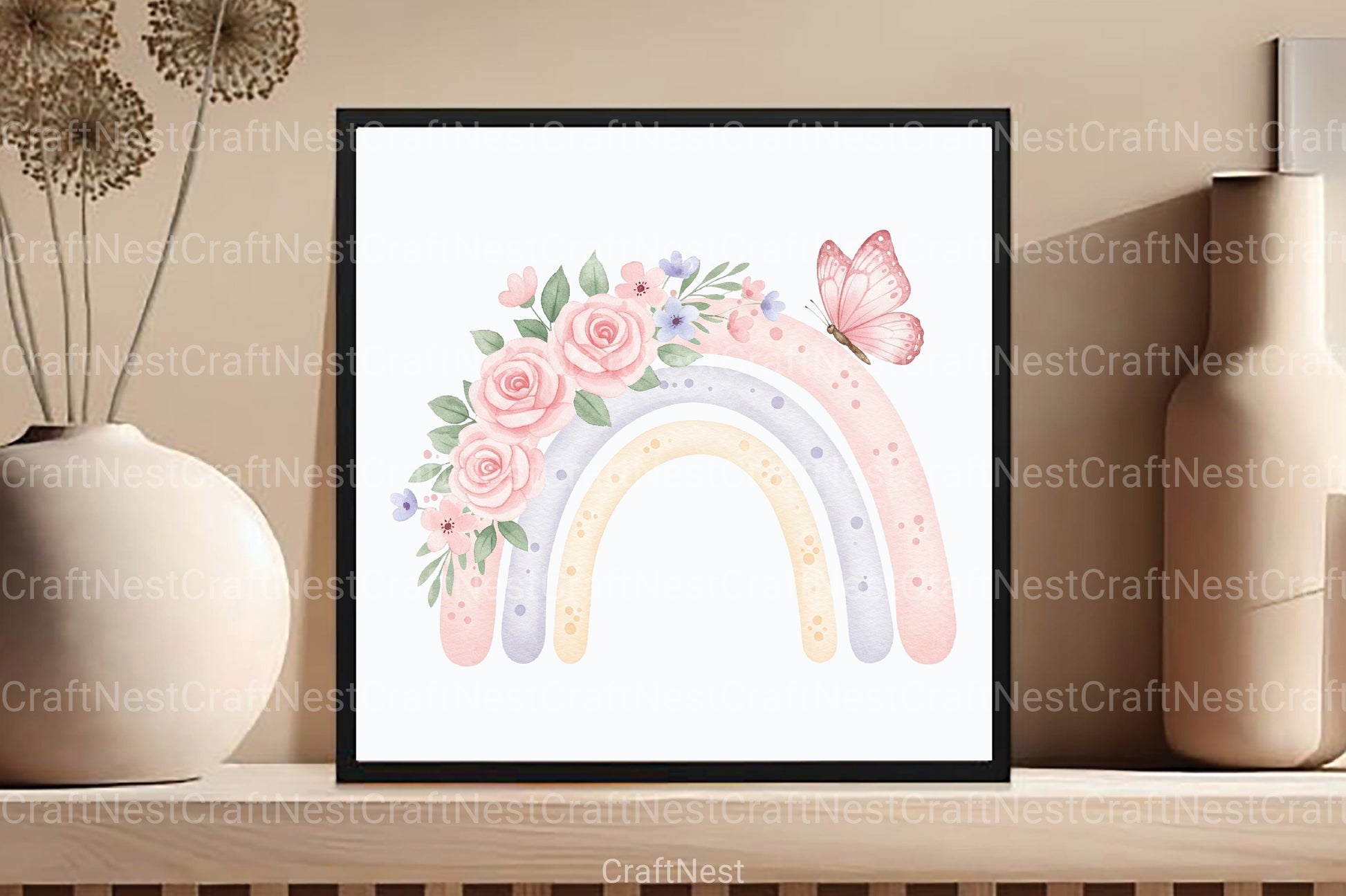 Pastel Rainbow Clipart Bundle 66 - CraftNest - Digital Crafting and Art