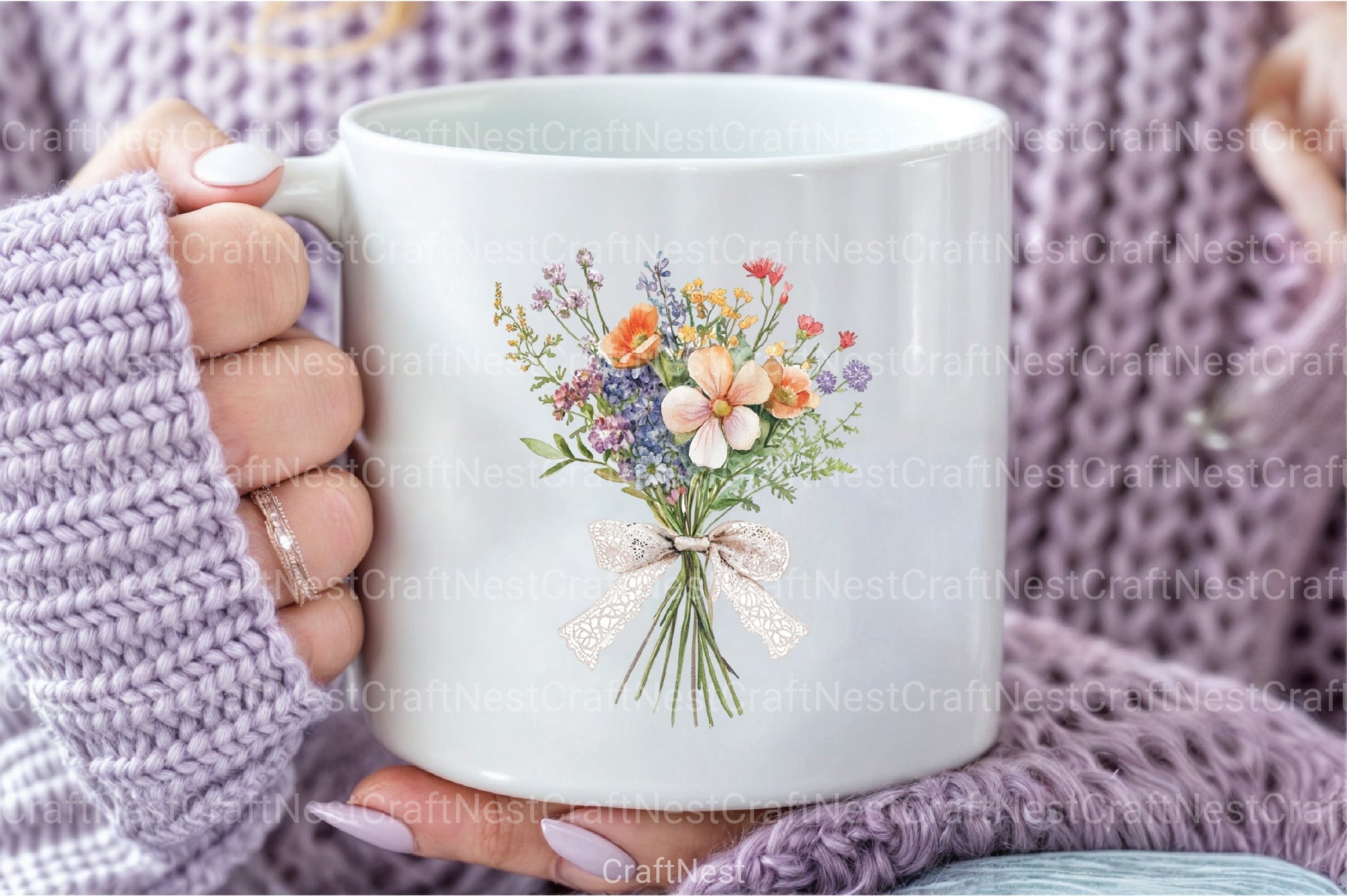 Wildflower Bouquet Clipart Bundle 99 - CraftNest - Digital Crafting and Art