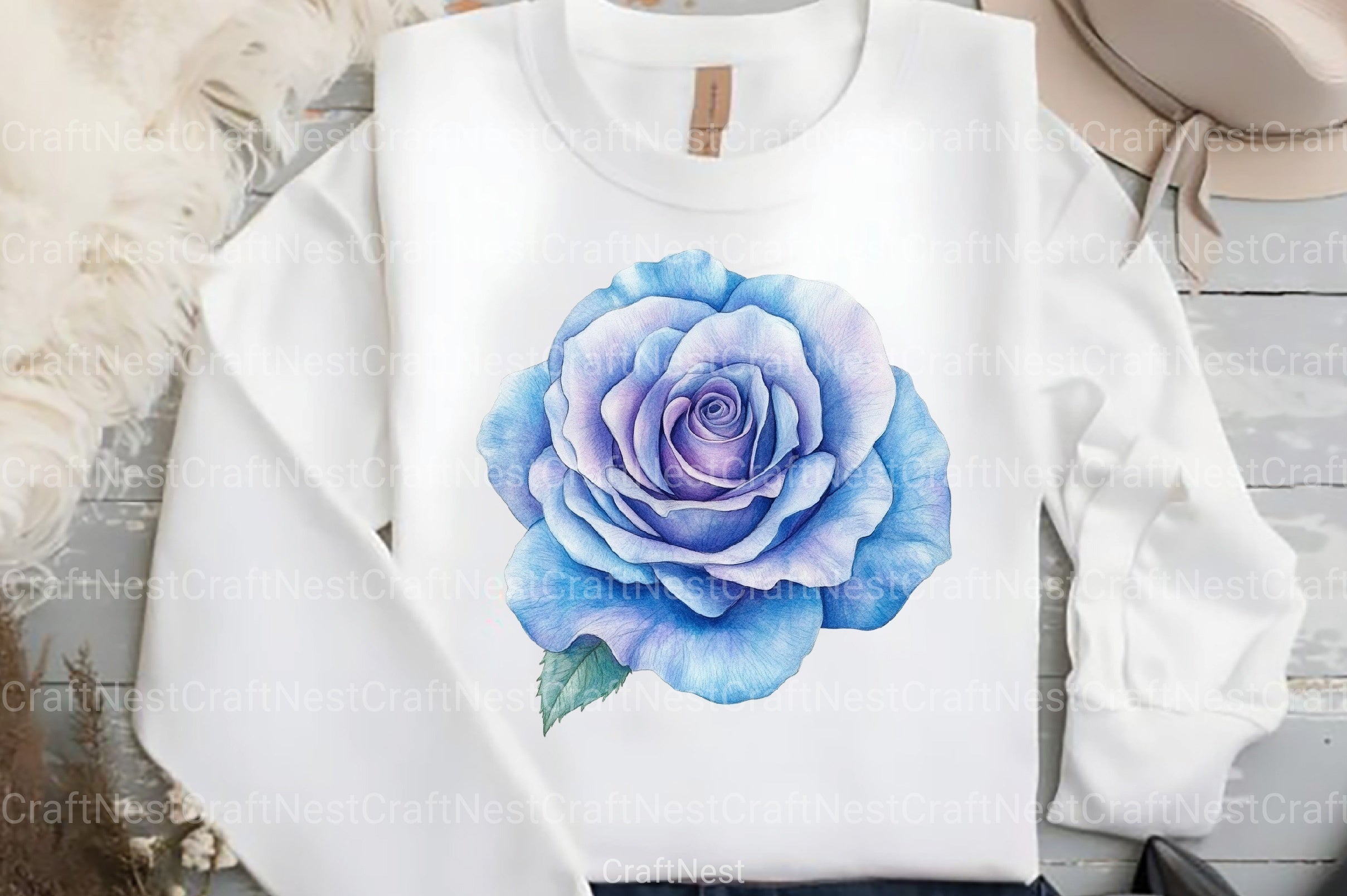 Colored Pencil Pastel Roses Clipart Bundle - CraftNest - Digital Crafting and Art