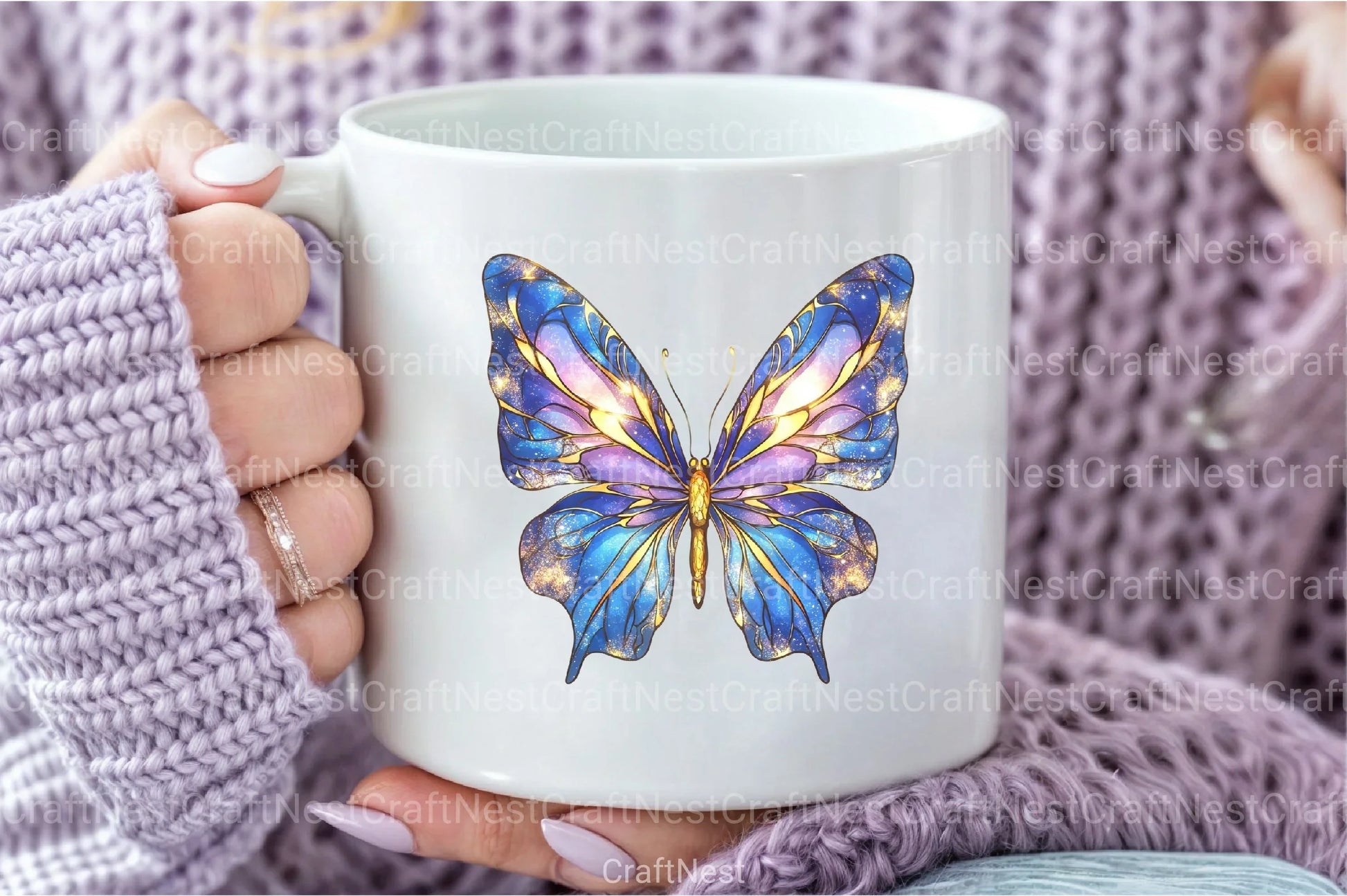 Stained Glass Butterfly Clipart Bundle 1 - CraftNest - Digital Crafting and Art