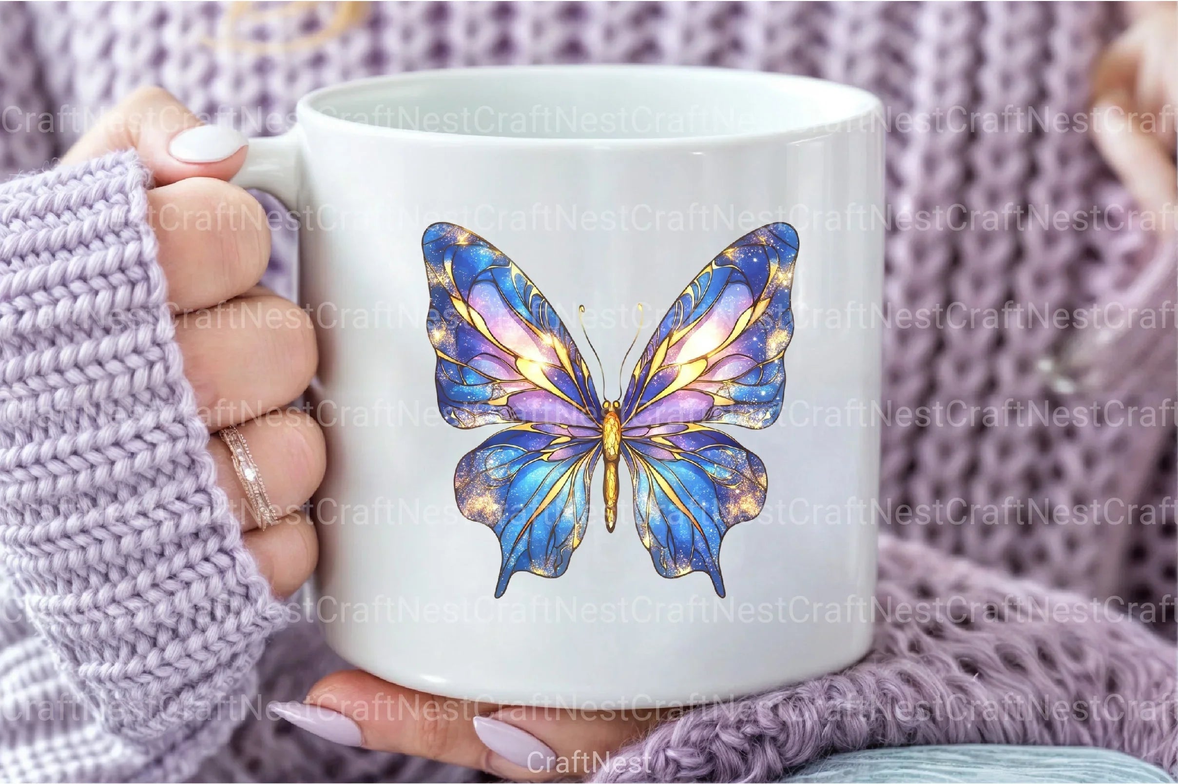 Stained Glass Butterfly Clipart Bundle 1 - CraftNest - Digital Crafting and Art