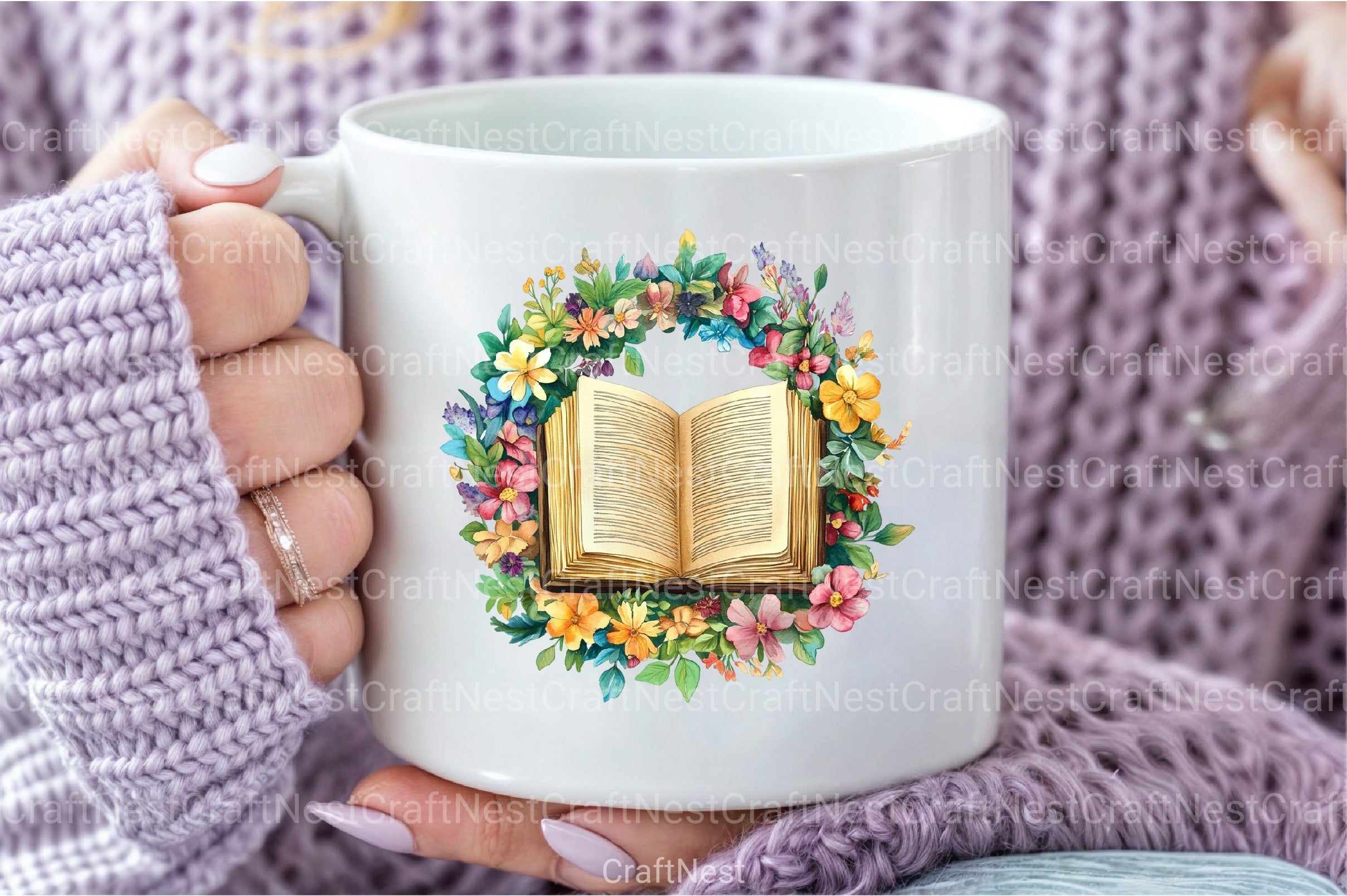 Vibrant Flower Wreath Clipart Bundle for Book Design - CraftNest - Digital Crafting and Art