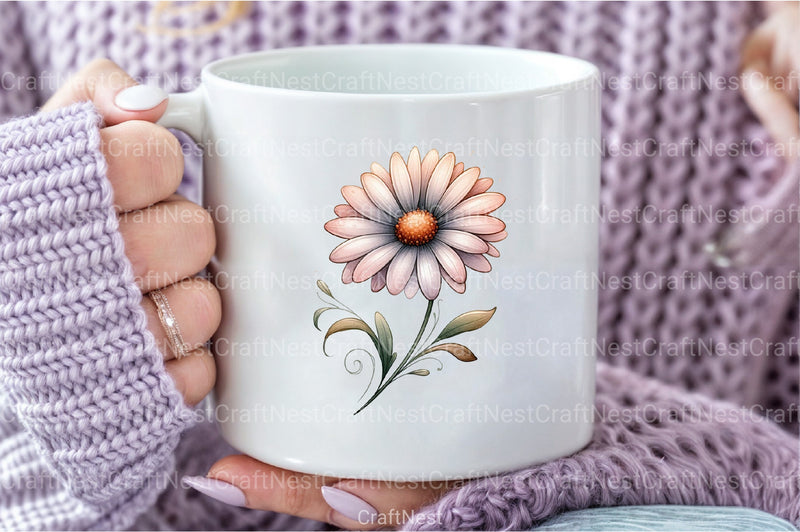 Boho Flower Art Design Clipart Bundle - CraftNest - Digital Crafting and Art