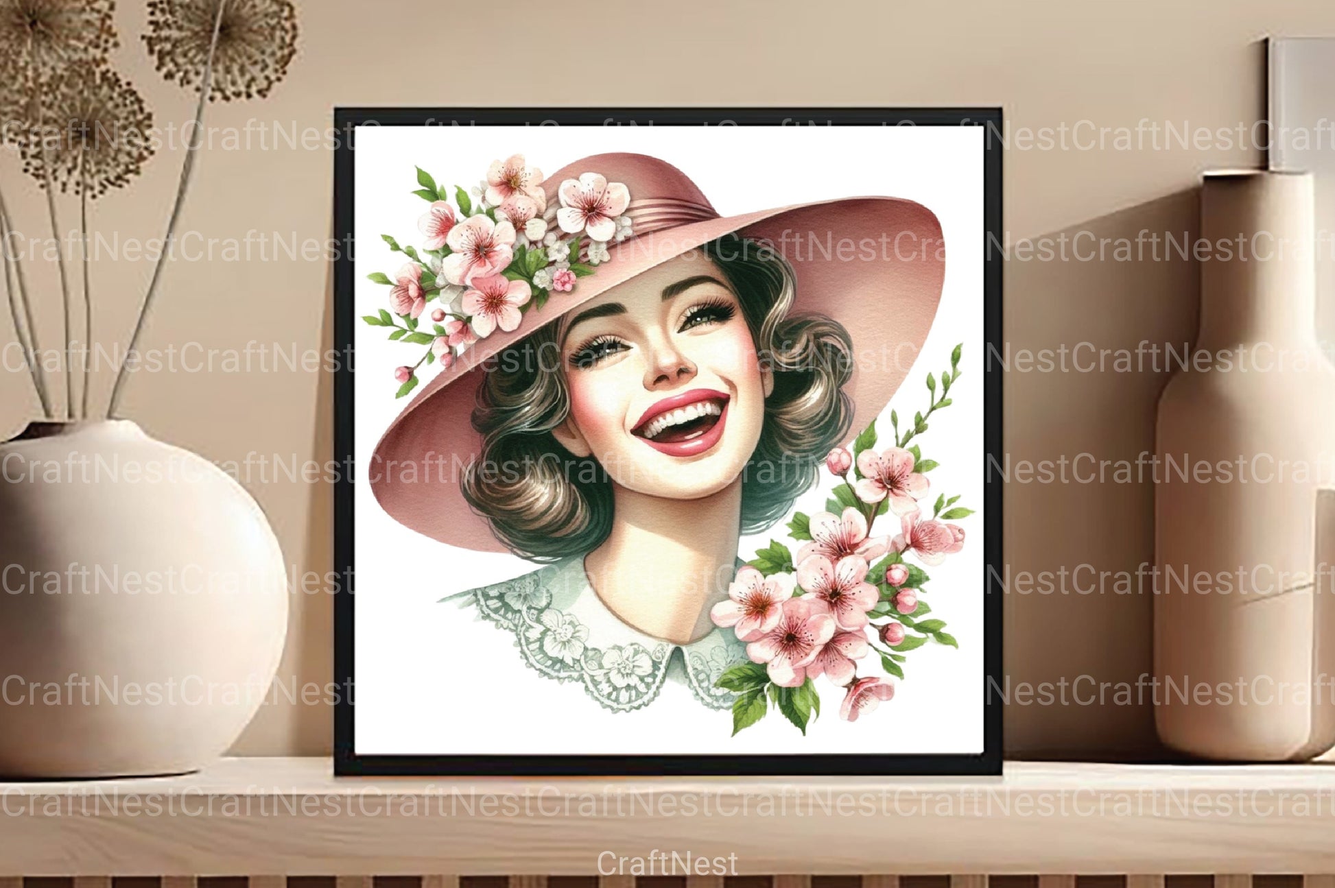 Spring Pin-Up Girl Clipart Bundle - CraftNest - Digital Crafting and Art