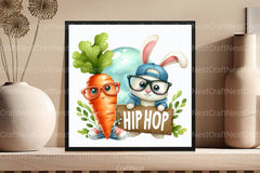 Funny Easter Bunny Hip Hop Clipart Bundle - CraftNest - Digital Crafting and Art
