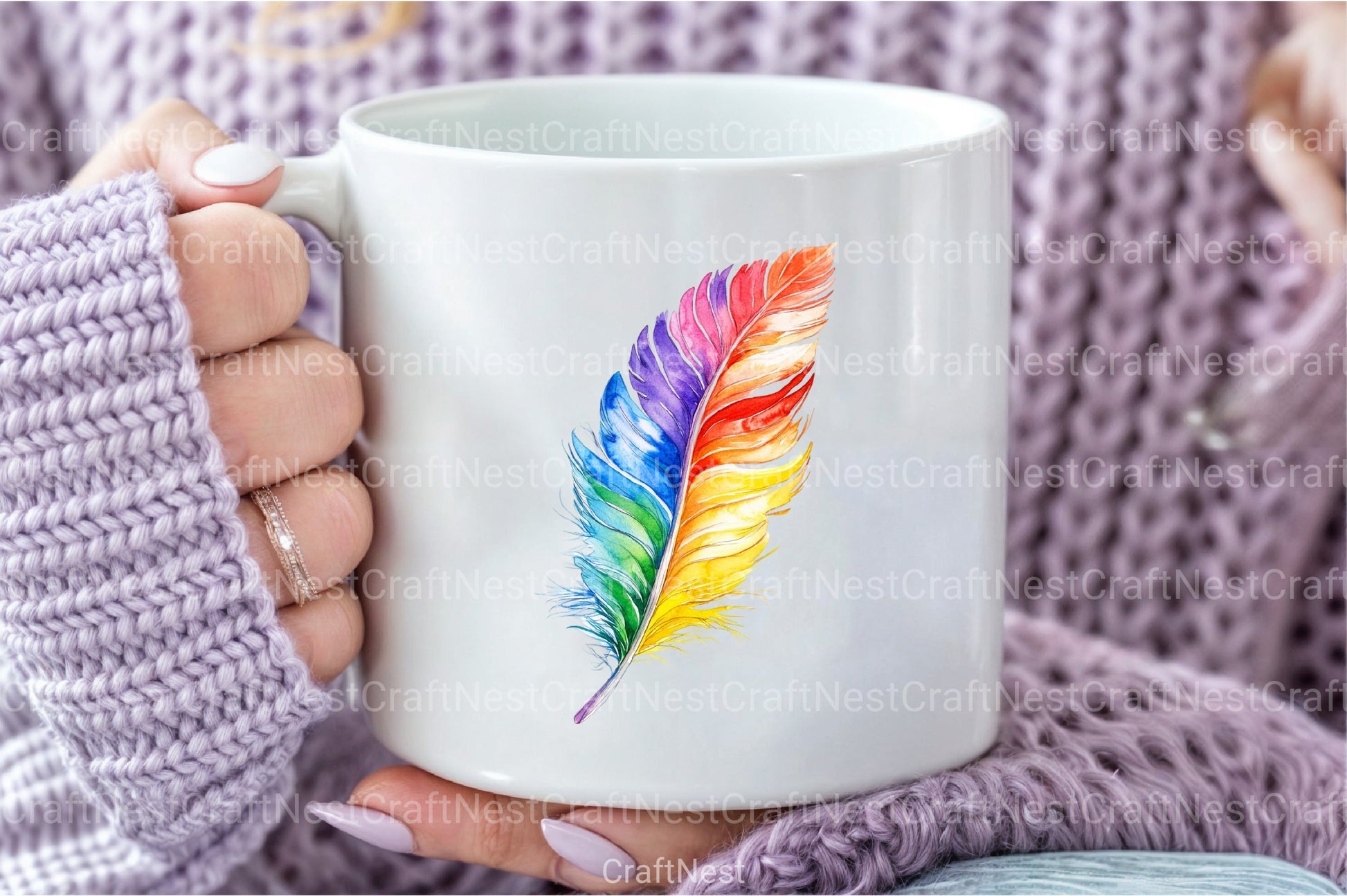 Rainbow Feathers Clipart Bundle 88 - CraftNest - Digital Crafting and Art