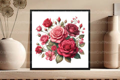 Red Roses Clipart Bundle - CraftNest - Digital Crafting and Art