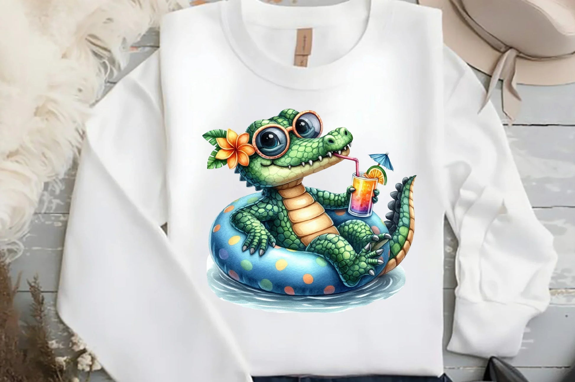 Summer Crocodile Clipart Bundle - CraftNest - Digital Crafting and Art