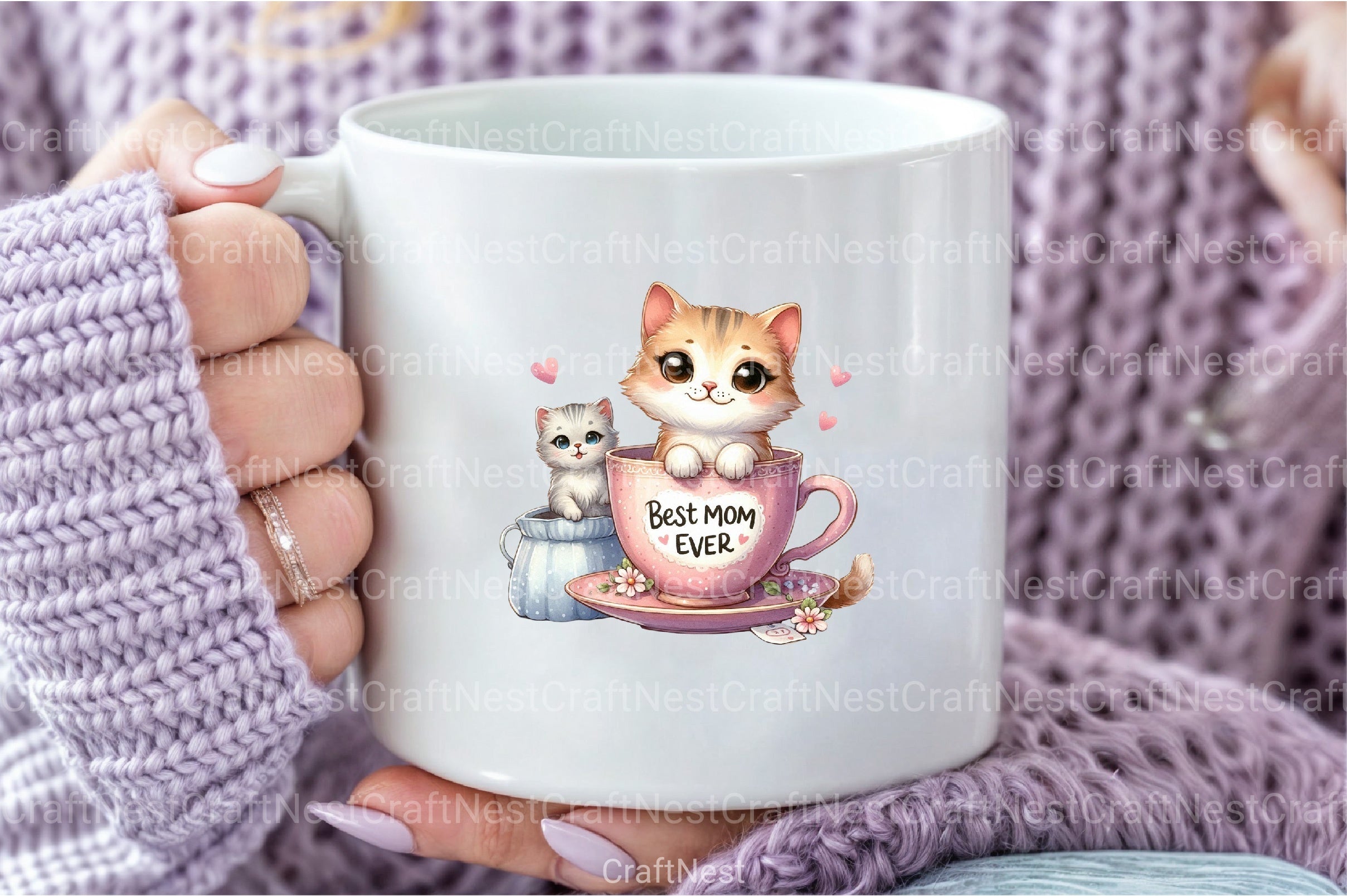 Cat Mother's Day Clipart Bundle - CraftNest - Digital Crafting and Art