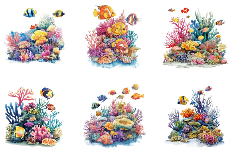 Summer Fish Swimming Clipart Bundle - CraftNest - Digital Crafting and Art