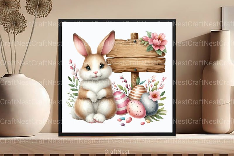 Cute Easter Bunny Clipart Bundle 17 - CraftNest - Digital Crafting and Art