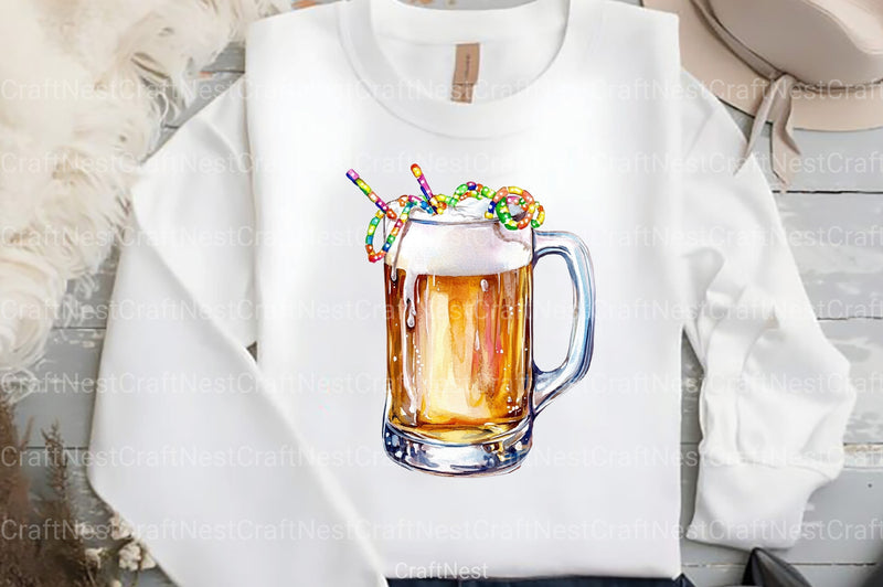 Patriotic 4th of July Beer Glass Clipart Bundle - CraftNest - Digital Crafting and Art