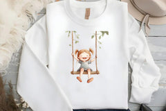 Cute Girl on Swing Clipart Bundle - CraftNest - Digital Crafting and Art