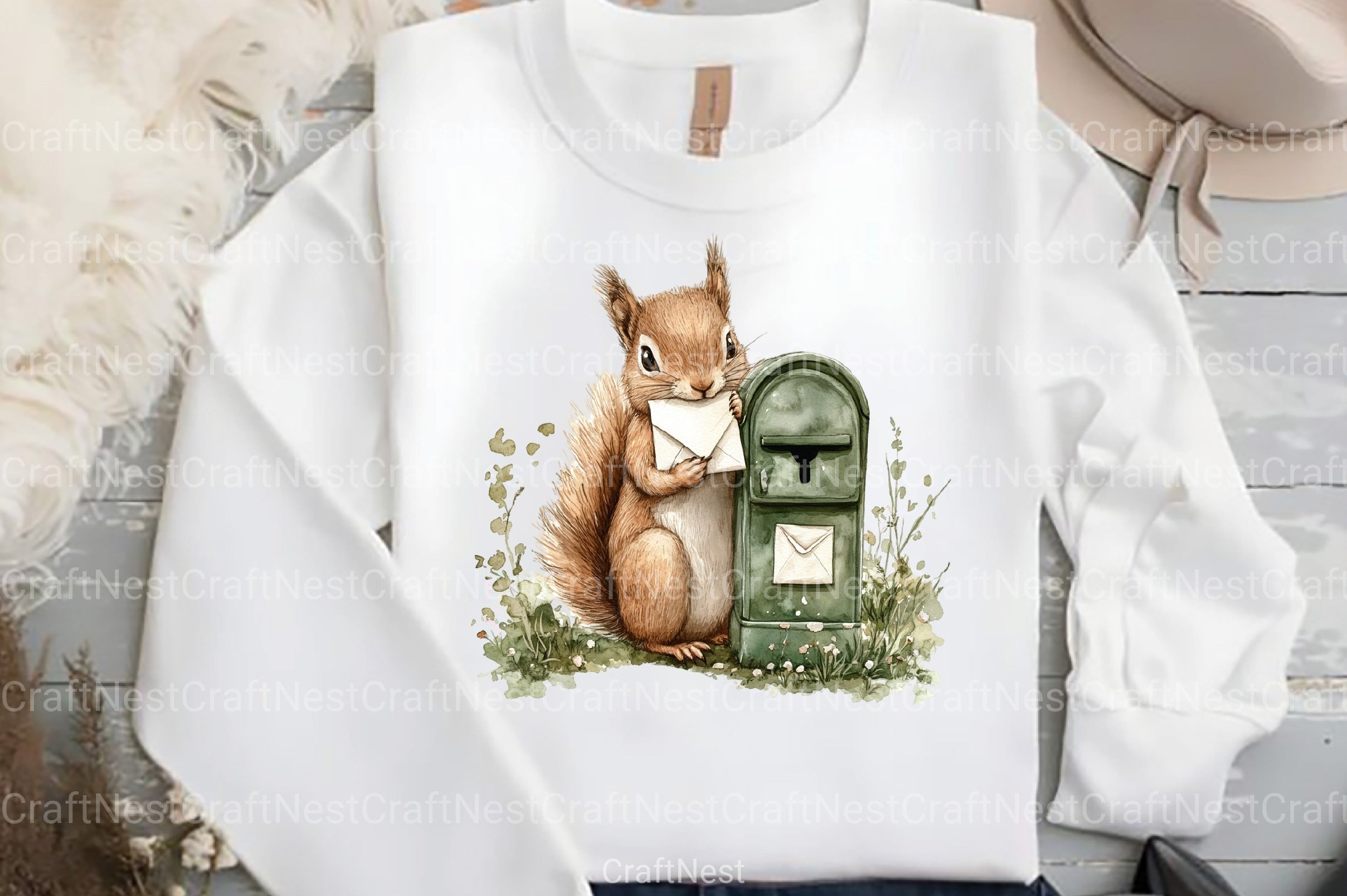 Autumn Squirrel with Mailbox Clipart Bundle 4 - CraftNest - Digital Crafting and Art