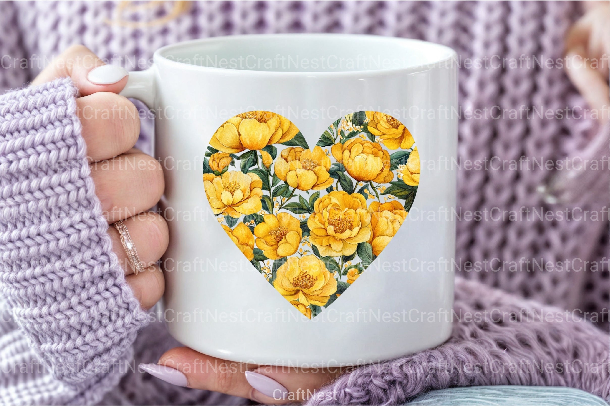 Yellow Chinoiserie Mother's Day Clipart Bundle 3 - CraftNest - Digital Crafting and Art