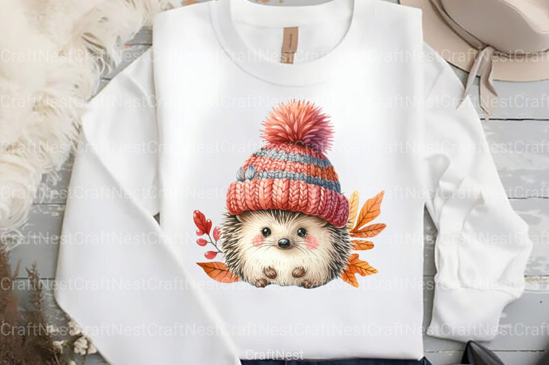 Autumn Hedgehog Clipart Bundle - CraftNest - Digital Crafting and Art