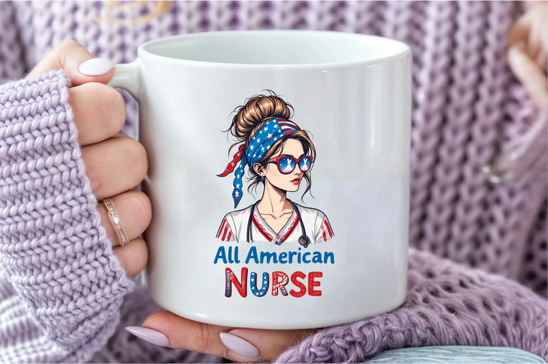 Patriotic 4th of July Nurse Clipart Bundle - CraftNest - Digital Crafting and Art
