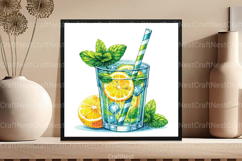 Lemonade Glass Clipart Bundle - CraftNest - Digital Crafting and Art