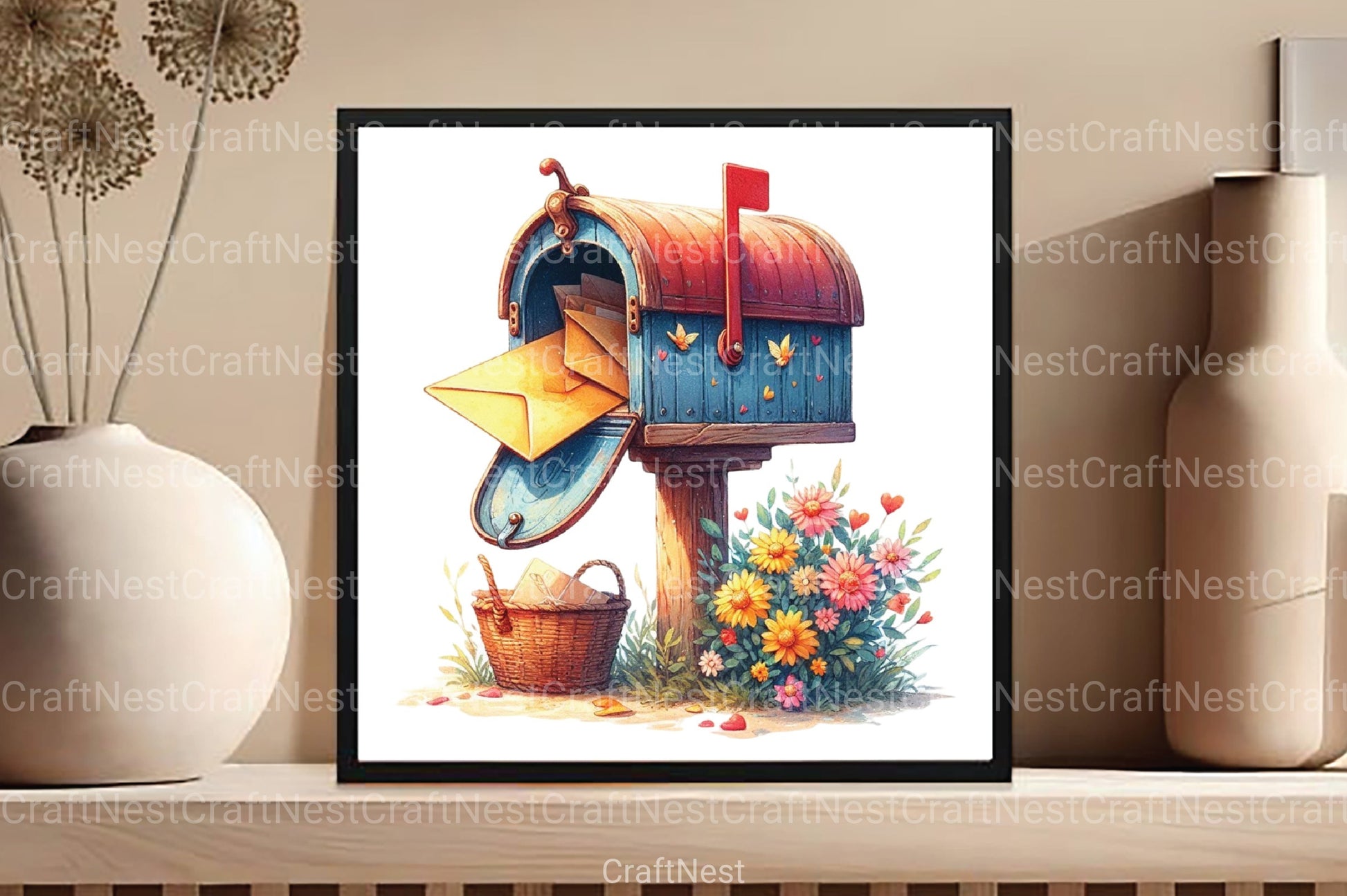 Spring Mailbox Clipart Bundle 1 - CraftNest - Digital Crafting and Art