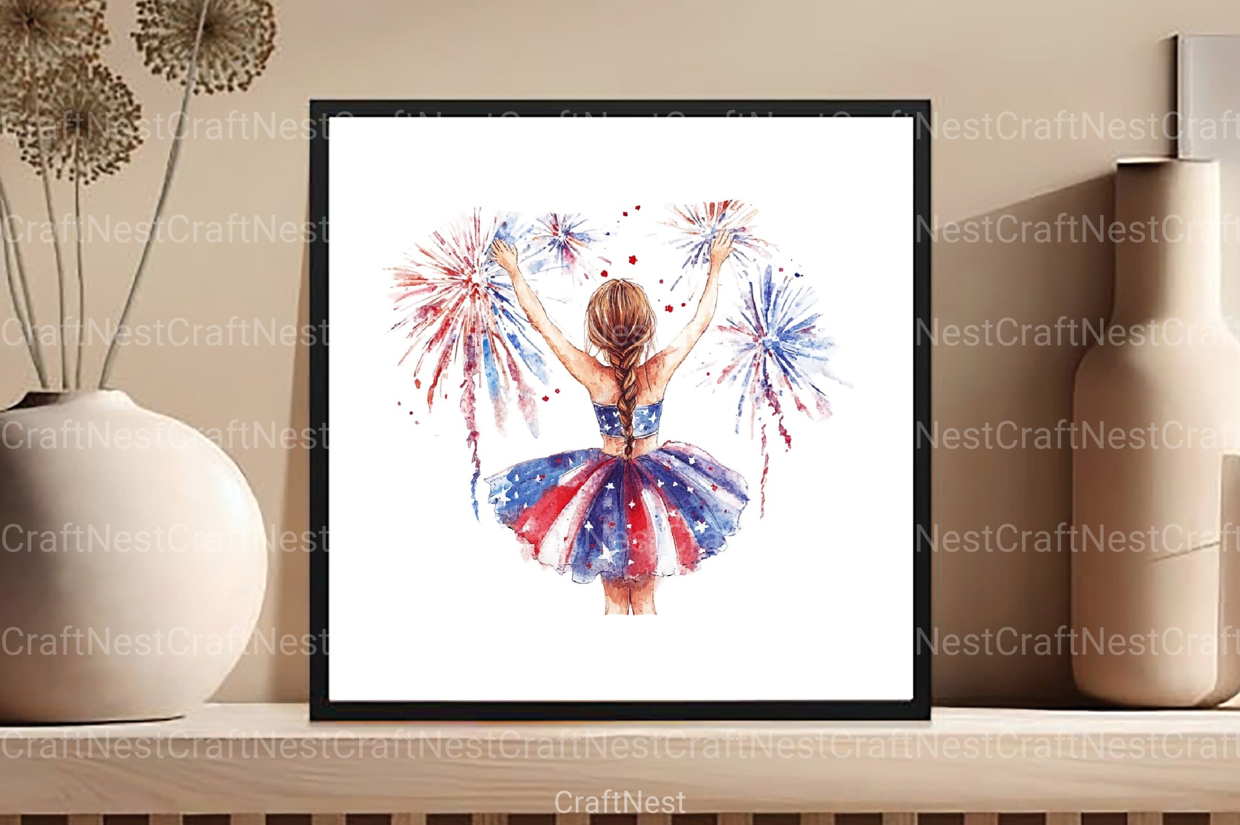 4th July Girls Clipart Bundle - CraftNest - Digital Crafting and Art