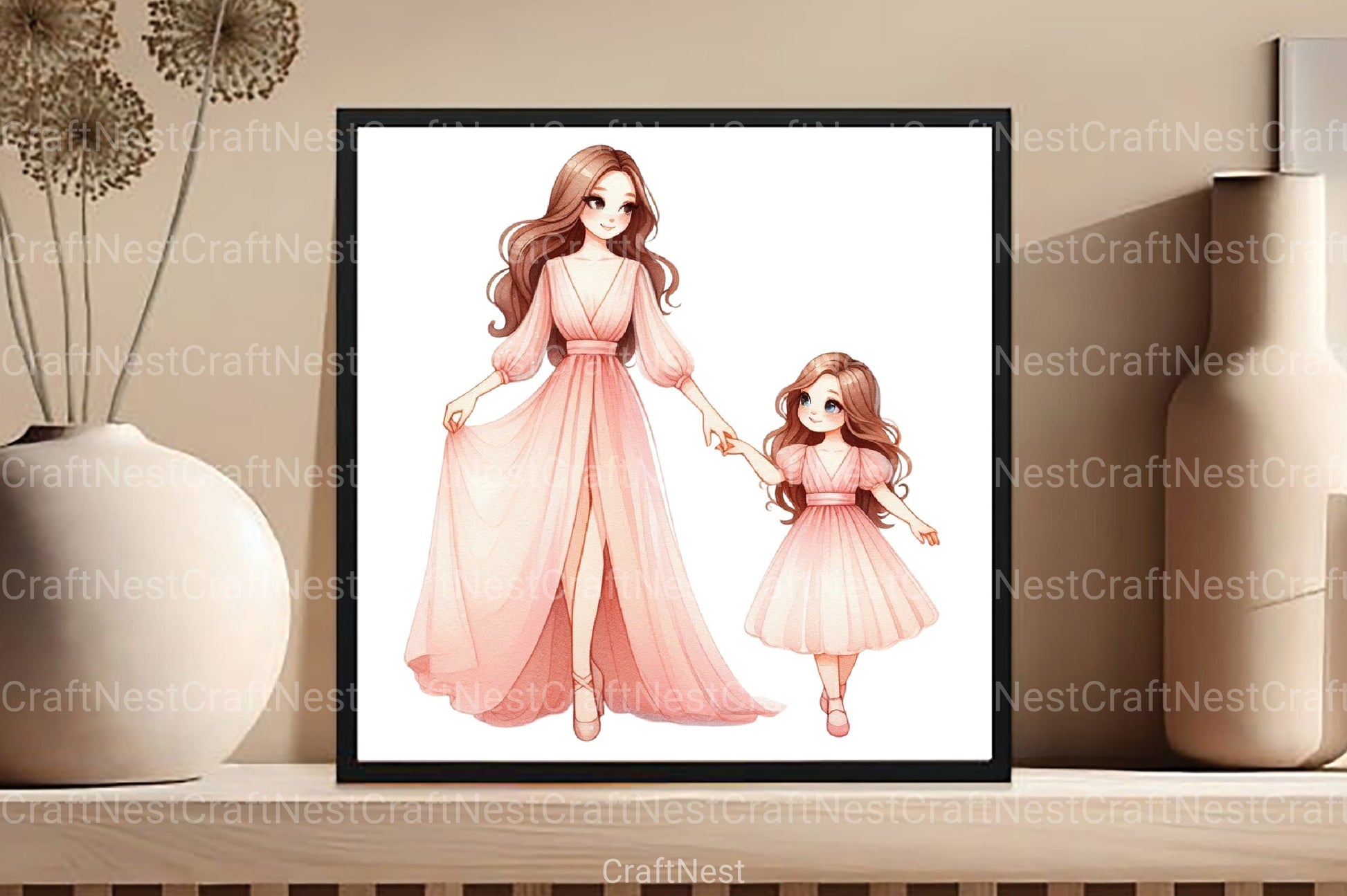 Blush Pink Mother's Day Clipart Bundle 2 - CraftNest - Digital Crafting and Art