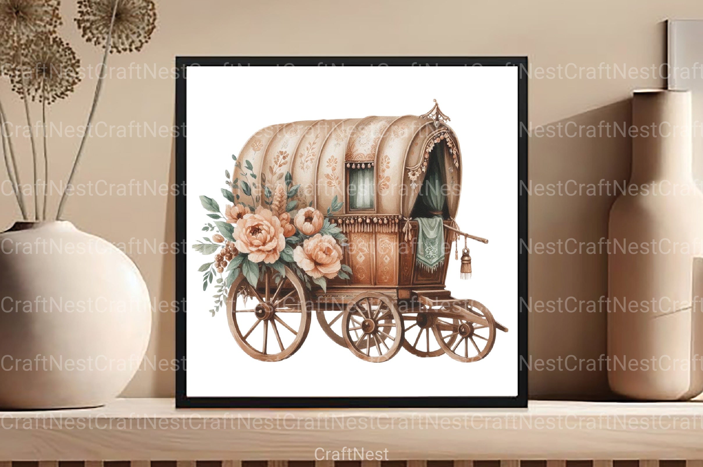 Boho Vibes Vintage Elements Clipart Bundle - CraftNest - Digital Crafting and Art