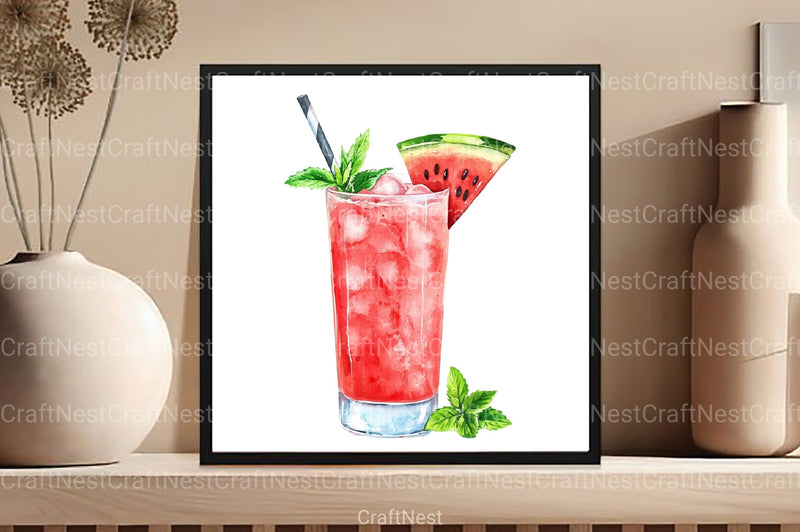 Summer Tropical Smoothie Cup Clipart Bundle 99 - CraftNest - Digital Crafting and Art