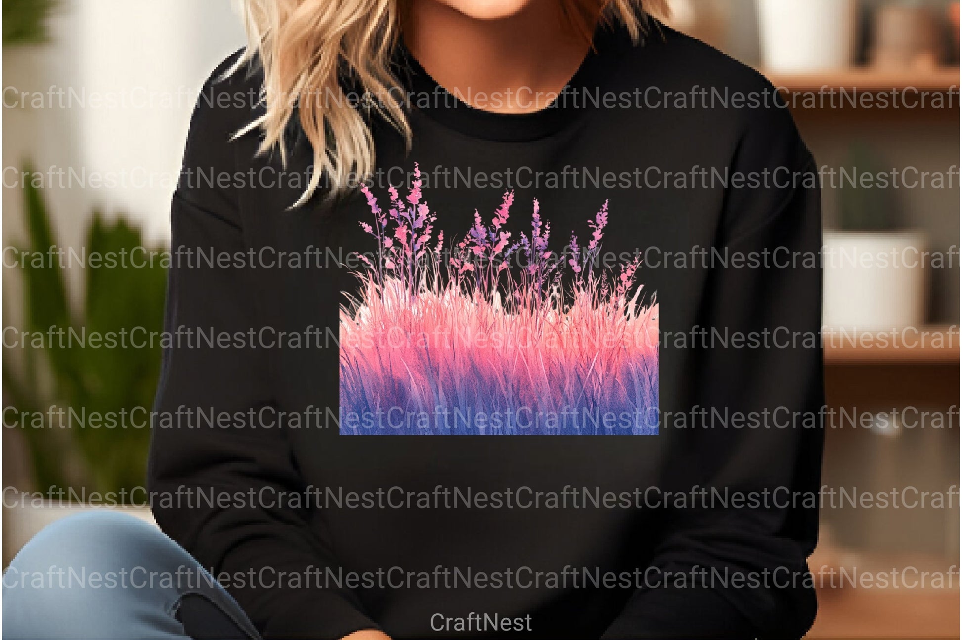 Pink Summer Grass Clipart Bundle - CraftNest - Digital Crafting and Art