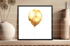White and Gold Balloons Clipart Bundle - CraftNest - Digital Crafting and Art