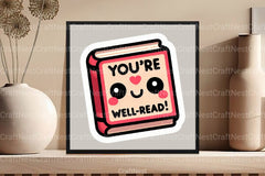 Funny Well-Read Sticker Clipart Bundle - CraftNest - Digital Crafting and Art