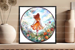 Round Stained Glass Summer Clipart Bundle 8 - CraftNest - Digital Crafting and Art