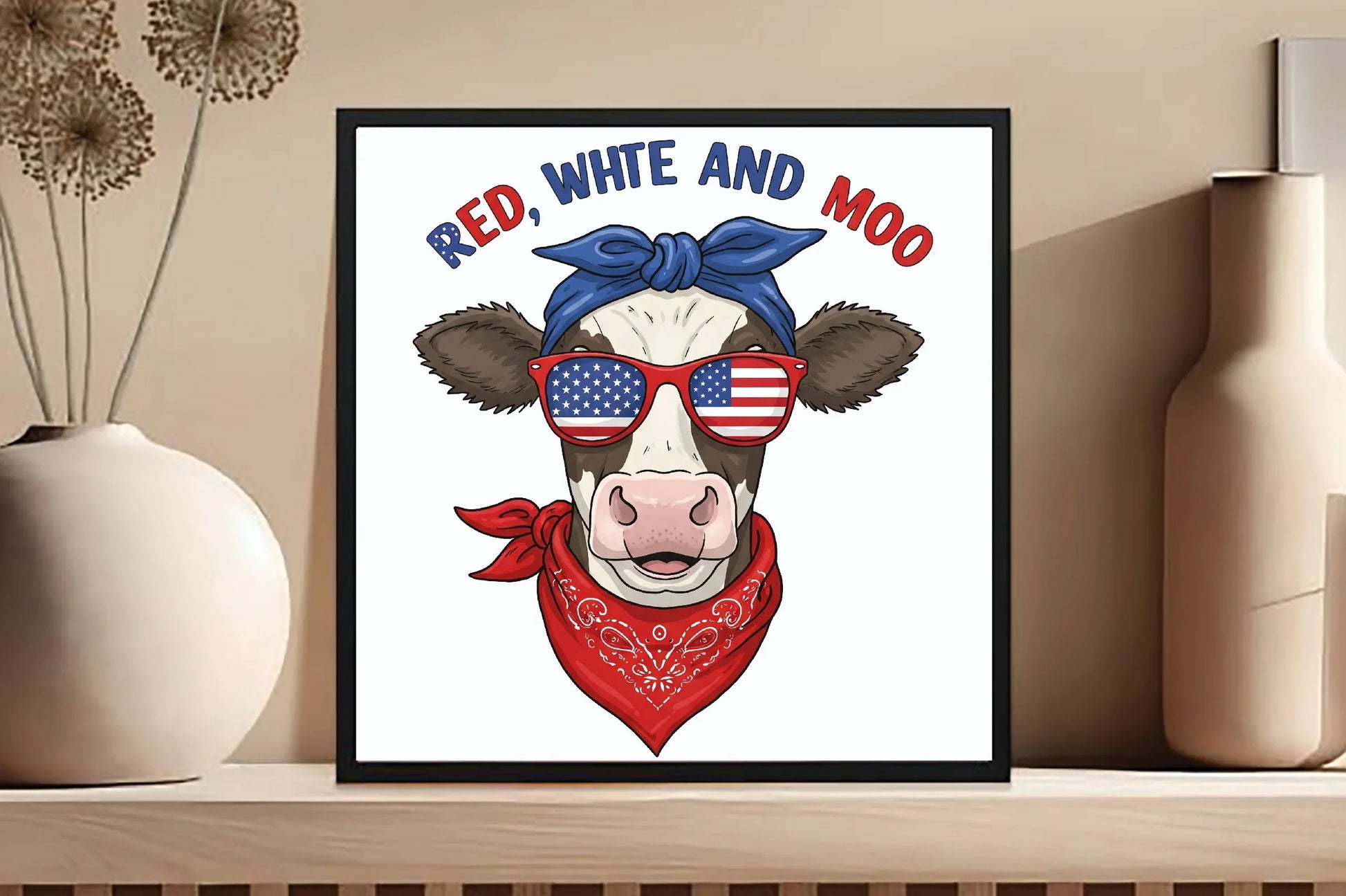 Patriotic 4th of July Cow Clipart Bundle - CraftNest - Digital Crafting and Art