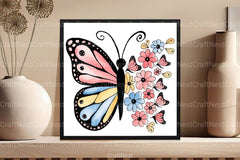 Floral Butterfly Clipart Bundle 1 - CraftNest - Digital Crafting and Art