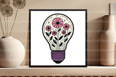 Flower Light Bulb Clipart Bundle - CraftNest - Digital Crafting and Art