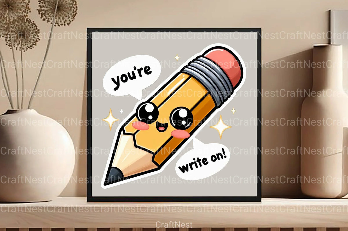 Write On Sticker Funny Write-On Sticker Clipart Bundle
