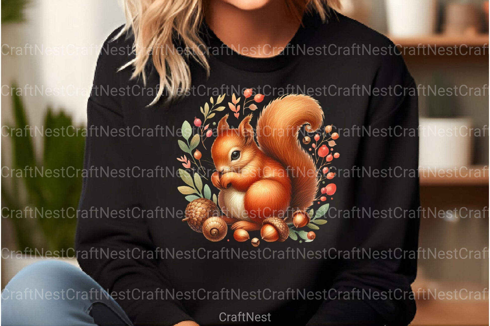 Autumn Squirrel Clipart Bundle 77 - CraftNest - Digital Crafting and Art