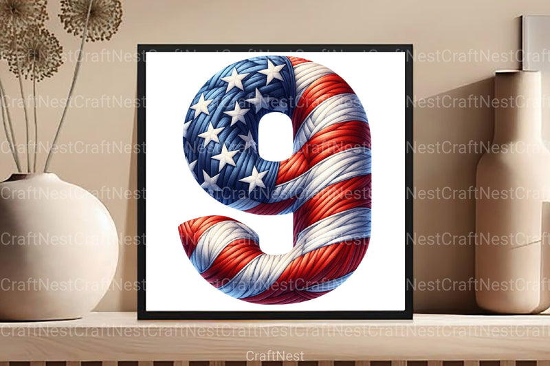 4th July Alphabet & Number Font Clipart Bundle - CraftNest - Digital Crafting and Art
