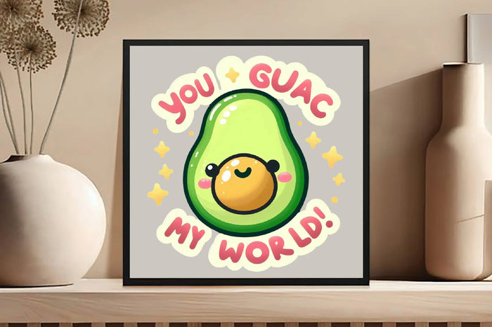Funny Guac My World Sticker Clipart Bundle
