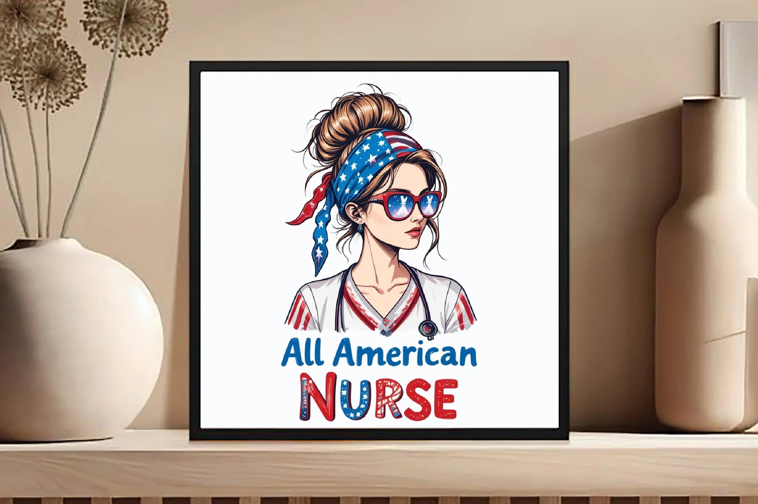 Patriotic 4th of July Nurse Clipart Bundle - CraftNest - Digital Crafting and Art