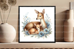 Soft Blue Mother's Day Clipart Bundle - CraftNest - Digital Crafting and Art