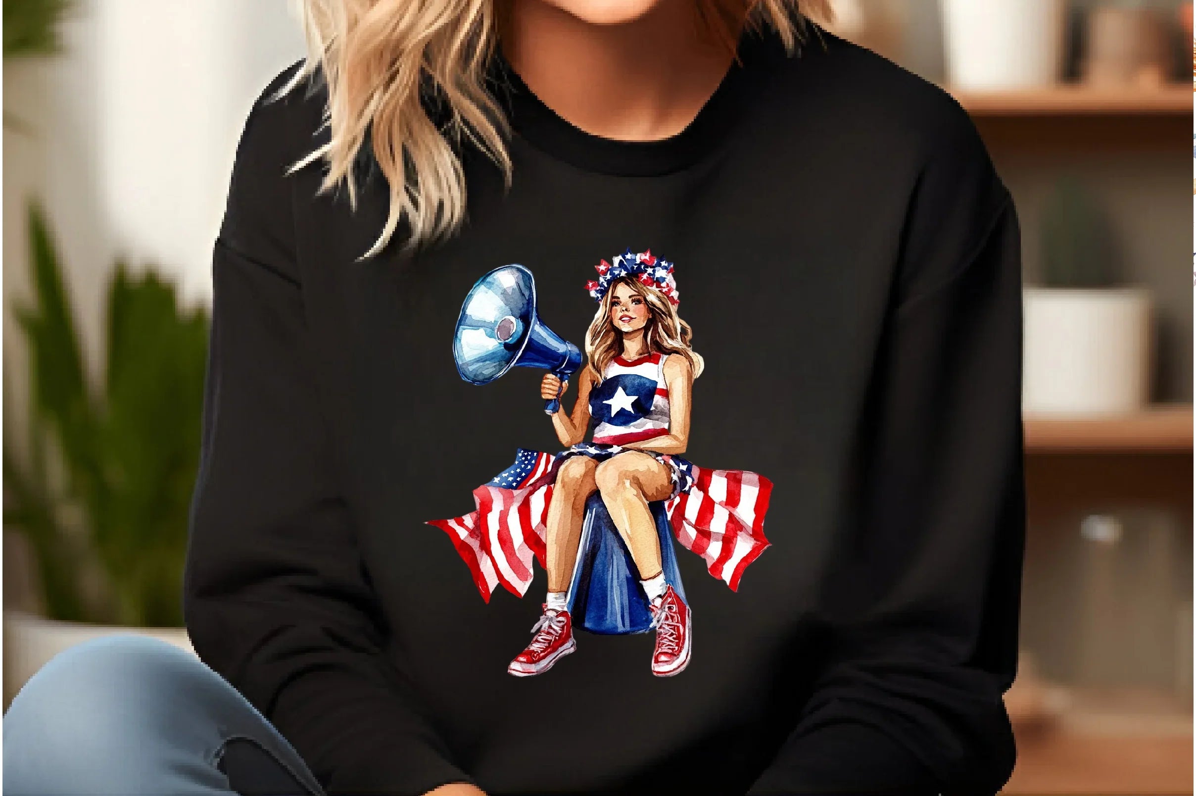 Cheerleader 4th of July Clipart Bundle - CraftNest - Digital Crafting and Art