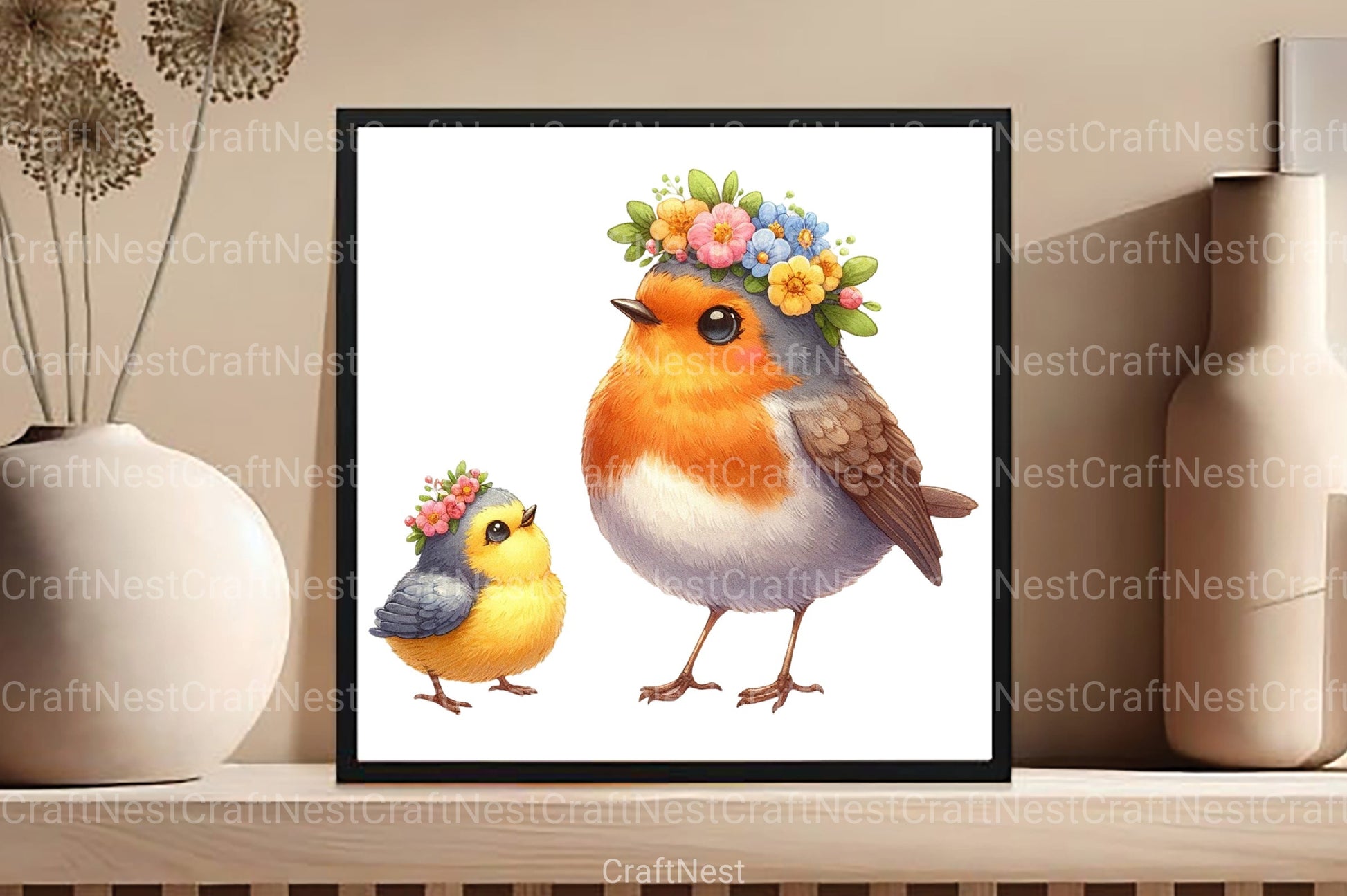Robin Mother's Day Clipart Bundle - CraftNest - Digital Crafting and Art
