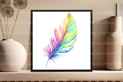 Rainbow Feathers Clipart Bundle 88 - CraftNest - Digital Crafting and Art