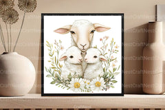 Lamb & Ewe Love Clipart Bundle - CraftNest - Digital Crafting and Art